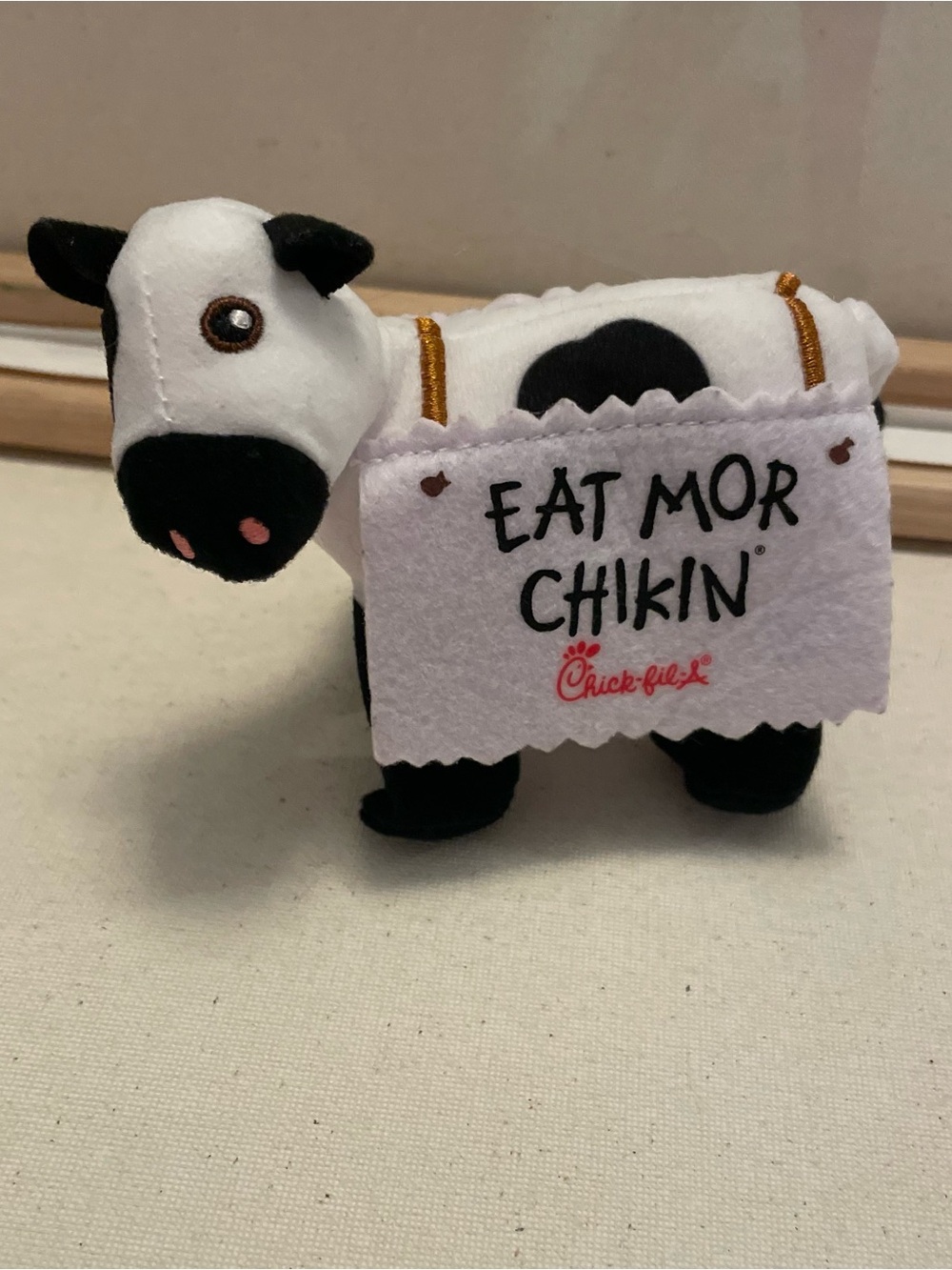 Chick-fil-A Plush Cow Toy - White and Black small cow stuffed animal